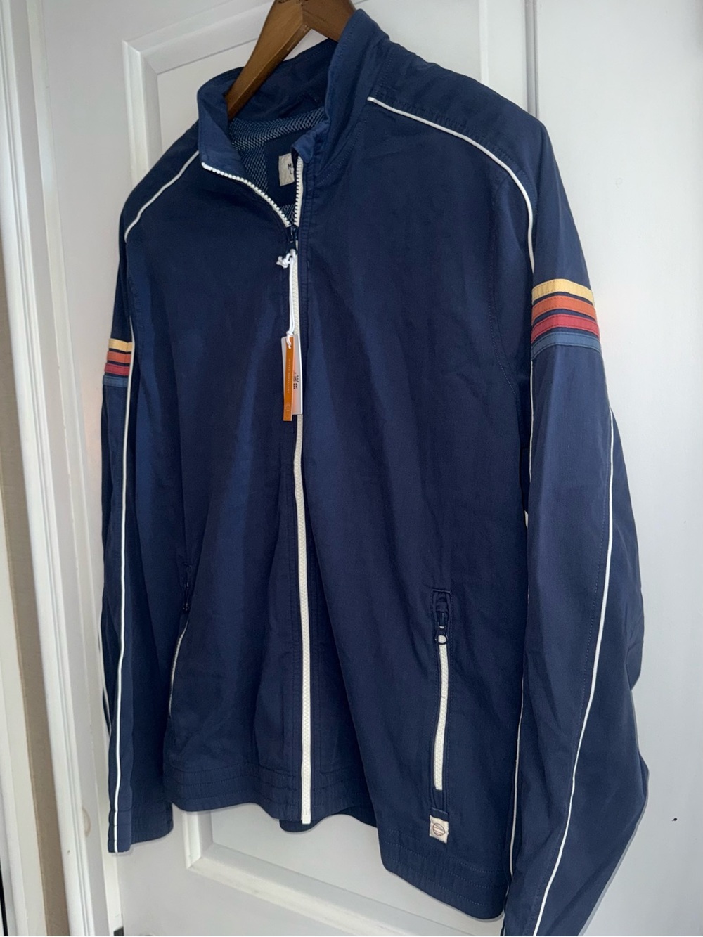 Marine Layer NWT Freeman Stretch Twill Windbreaker Jacket in “Mood Indigo” - Picture 6 of 9